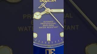 Zooming in on Invicta quotPro Diverquot Blue Dial watches automaticwatch [upl. by Ethben]