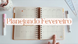 Planejando o mês de Fevereiro no Planner 💕 [upl. by Trinidad]