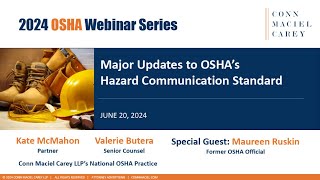 Major Updates to OSHAs Hazard Communication Chemical RighttoKnow Standard [upl. by Veradia16]