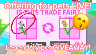 🔴LIVE🔴🆑LEGENDARY PET GIVEAWAY 🆑Playing ADOPT ME with Viewers🆑Adopt me trading🆑 [upl. by Oicnevuj]