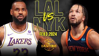 New York Knicks vs Los Angeles Lakers Full Game Highlights  February 3 2024  FreeDawkins [upl. by Nilac818]