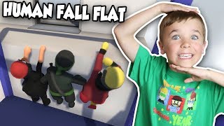 DAD AND TWO SONS DOING INSANE PARKOUR  HUMAN FALL FLAT MULTIPLAYER BLOX4FUN SQUAD [upl. by Marcell357]