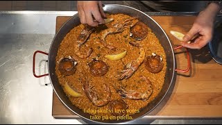 Sådan laver du paella a la Restaurant Camino med kok Marcus Thomey [upl. by Hardman90]