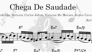 Chega de Saudade  Tom Jobim  Sheet Music and Playback  Grátis Vídeo Partitura  Trompete Bb [upl. by Taft]