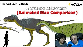 Marching Dinosaurs Animated Size Comparison Reaction Video [upl. by Gustafson]