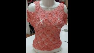 tutorial crochet blusa facil paso a pasohow to do blouse with subtitles in several lenguage [upl. by Lucilla]