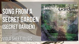 Viola Sheet Music How to play Song from a Secret Garden by Secret Garden [upl. by Nosbig47]