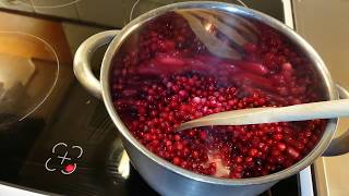 How to make lingonberry jam recipe home easy [upl. by Enaamuj731]