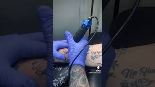 Ghost tattoo time lapse tattoo gotinked inkfamily ghost halloween ink tattoo tiktok [upl. by Wesa580]