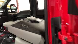 How to fold the rear seat 2019 Ford F150 STX Alterum Rear Seat Release Kit [upl. by Annahsal]