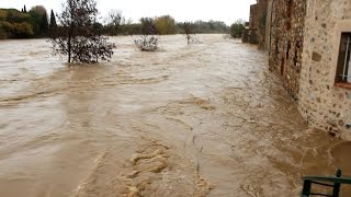 Crue de lAgly Ã Rivesaltes  30112014 [upl. by Amleht]