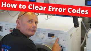 Clearing Washing Machine Error Codes Bosch Neff Siemens F18 F21 F61 F43 F17 F26 F63 Etc [upl. by Drahnreb]