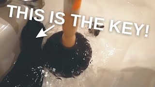 How to unclog a blocked sink with a plunger – no chemicals [upl. by Renie]