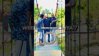 Physics Behind Suspension Bridge rankplus scienceexperiment science shortsfeed shorts viral [upl. by Ahsinot]