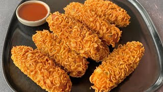 আলু আর নুডুলস দিয়ে মুচমুচে বিকেলের নাস্তা  Potato Noodles Finger  Potato Snacks  Crispy Snacks [upl. by Arretak]