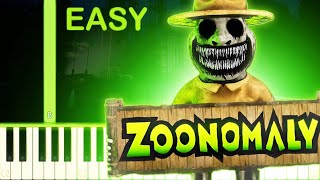 ZOONOMALY Theme Song Version 1  EASY Piano Tutorial [upl. by Nitreb]