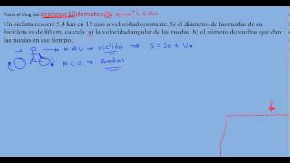 Ejercicio 06a Movimiento circular uniforme MCU problema resuelto parte 1 [upl. by Edialeda849]