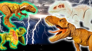 Rajasaurus vs Ankylosaurus vs Triceratops vs Yangchuanosaurus vs Megalosaurus vs TREX Dino line up [upl. by Alios]