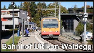 SZU Uetlibergbahn am Bahnhof Uitikon Waldegg Zürich  Betrieb aktuell unregelmäßig Kanton Zürich [upl. by Kylander]