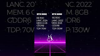 RTX 3050 6GB VS RTX 3050 8GB  DUELO DE GPU QUAL A MELHOR [upl. by Luke5]