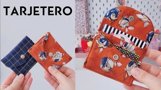 🎁 Cómo hacer un TARJETERO o CARTERA de tela paso a paso  CARTERAS DE TELA [upl. by Niotna]