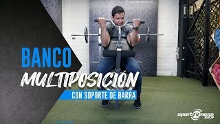 Así es el Banco Multiposición con Soporte de barra  Sportfitness Shop [upl. by Eiclehc]