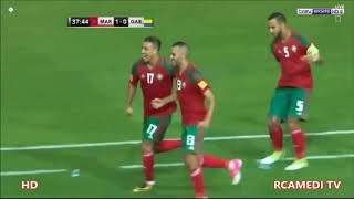 Maroc 3 vs 0 Gabón África en Rusia Mundo 2018 [upl. by Mccowyn]