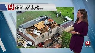 House In Luther Damaged By Heavy Overnight Winds [upl. by Zins]