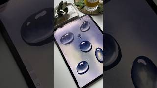 Drawing Process in Procreate  Digital Watercolor Water Drops shorts procreate tutorial [upl. by Hannaoj270]