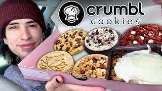 Trying the NEW Crumbl Cookies Menu [upl. by Alatea626]