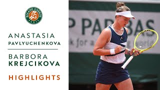 Anastasia Pavlyuchenkova vs Barbora Krejcikova  Final Highlights I RolandGarros 2021 [upl. by Monson]