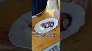 FILET MIGNON MATSUTAKE MUSHROOM RED WINE SUGO italianfood asmr nycchef cooking steak [upl. by Sitnik238]