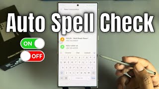 Samsung Galaxy S24 S24 S24 Ultra How do I turn on auto spell check Android [upl. by Worl]