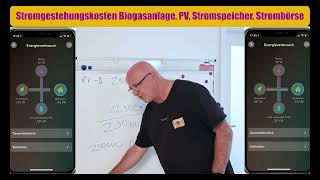 Stromgestehungskosten Biogasanlage PV Stromspeicher Strombörse [upl. by Yevol990]