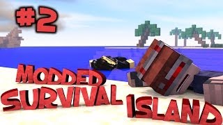 Survival Island Modded  Minecraft Survivors Part 2 [upl. by Philander]