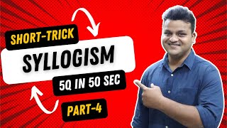 💯 Syllogism 50100 Method Part 4 5 Questions in just 50 Sec  Short Trick By Vinod Kumar Sir [upl. by Maroney880]