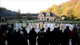 Abbaye dOrval  De grand Matin  Pâques 2019  Ostern  Pasen [upl. by Tace]