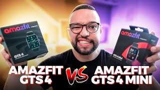 AMAZFIT GTS 4 vs 4 MINI  Quais são as DIFERENÇAS comparativo [upl. by Odrautse]