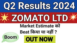 Zomato Q2 Results 2025  Zomato results today  Zomato share News today  Zomato share [upl. by Yatnod]