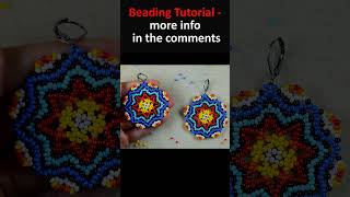 Large Huichol Style Earrings seedbeadsearrings diy beading huichol beadingtutorials [upl. by Ettebab697]