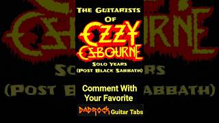 Ozzy Osbournes Solo Career Guitarists ozzyosbourne rockhistory classicrock heavymetal [upl. by Bergstein]