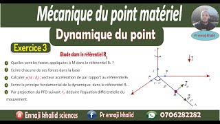 Dynamique du point matériel exercice 3 [upl. by Apilef]