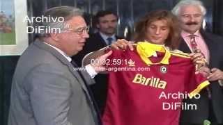 Claudio Caniggia firma contrato con la Associazione Sportiva Roma 1992 [upl. by Hum]