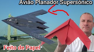 Como fazer um AVIÃO DE PAPEL QUE VOA MUITO PLANADOR DE PAPEL Dobraduras De Papel Simples ORIGAMI [upl. by Brittain133]