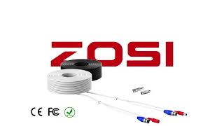 ZOSI AllinOne BNC Video Power Cable 100 Pure Copper [upl. by Saxe607]