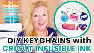 Make Personalized Keychains with Cricut Infusible Ink amp Vinyl [upl. by Hernandez]