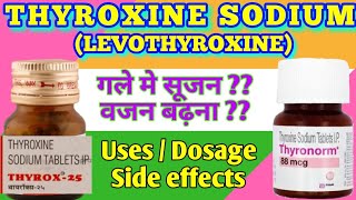 Thyroxine sodium tablet  Thyrox 50 mcg  Thyronorm Tablet uses side effects [upl. by Corliss246]