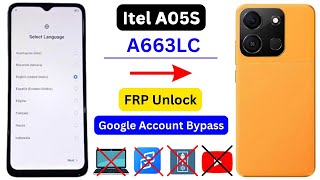 Itel A05s Frp Bypass Android 13  Itel A663LC Frp Lock Unlock  Itel A05s Google Account Bypass [upl. by Oiralih452]