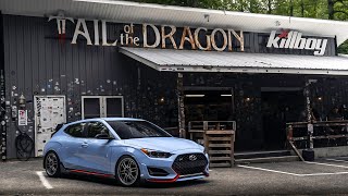 Ultimate Driving Experience Hyundai Veloster N Tackles the Tail of the Dragon  Pure Sound  POV 4K [upl. by Selmner]