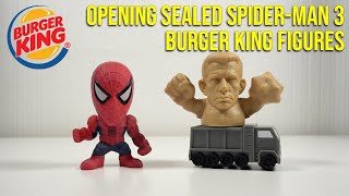 Opening 2 Sealed SpiderMan 3 Burger King Figures [upl. by Eednahs]